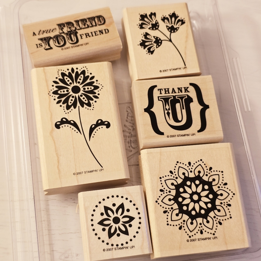 Stampin Up True Friend Scrapbook Stamps Set of 6